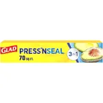 Glad 70441 70 sq. ft. Foot Roll Press&#039;n Seal Food Plastic Wrap (12/Carton) New