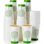 ECOLipak 210 Count 16 oz Compostable Cups, Biodegradable Disposable Paper Cups with PLA Lined, Eco-Friendly Paper Coffee Cups for Party, Picnic