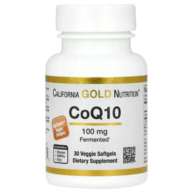 California Gold Nutrition CoQ10, 100 mg, 30 Veggie Softgels