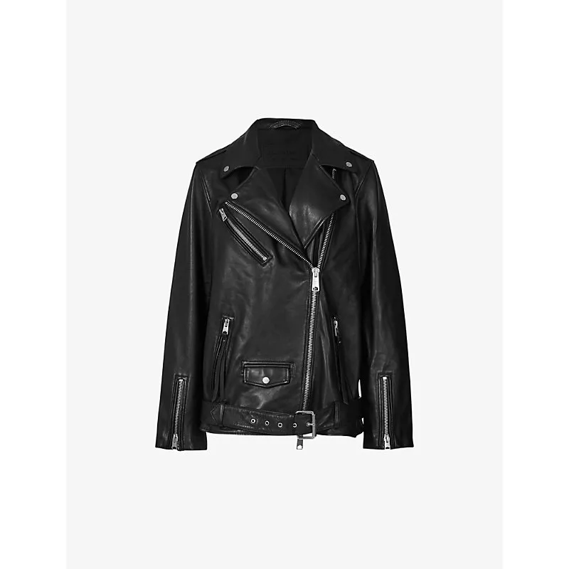 Billie oversized leather jacket