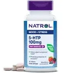 Natrol 5-HTP 100 mg Fast Dissolve Wild Berry 30 Tablets