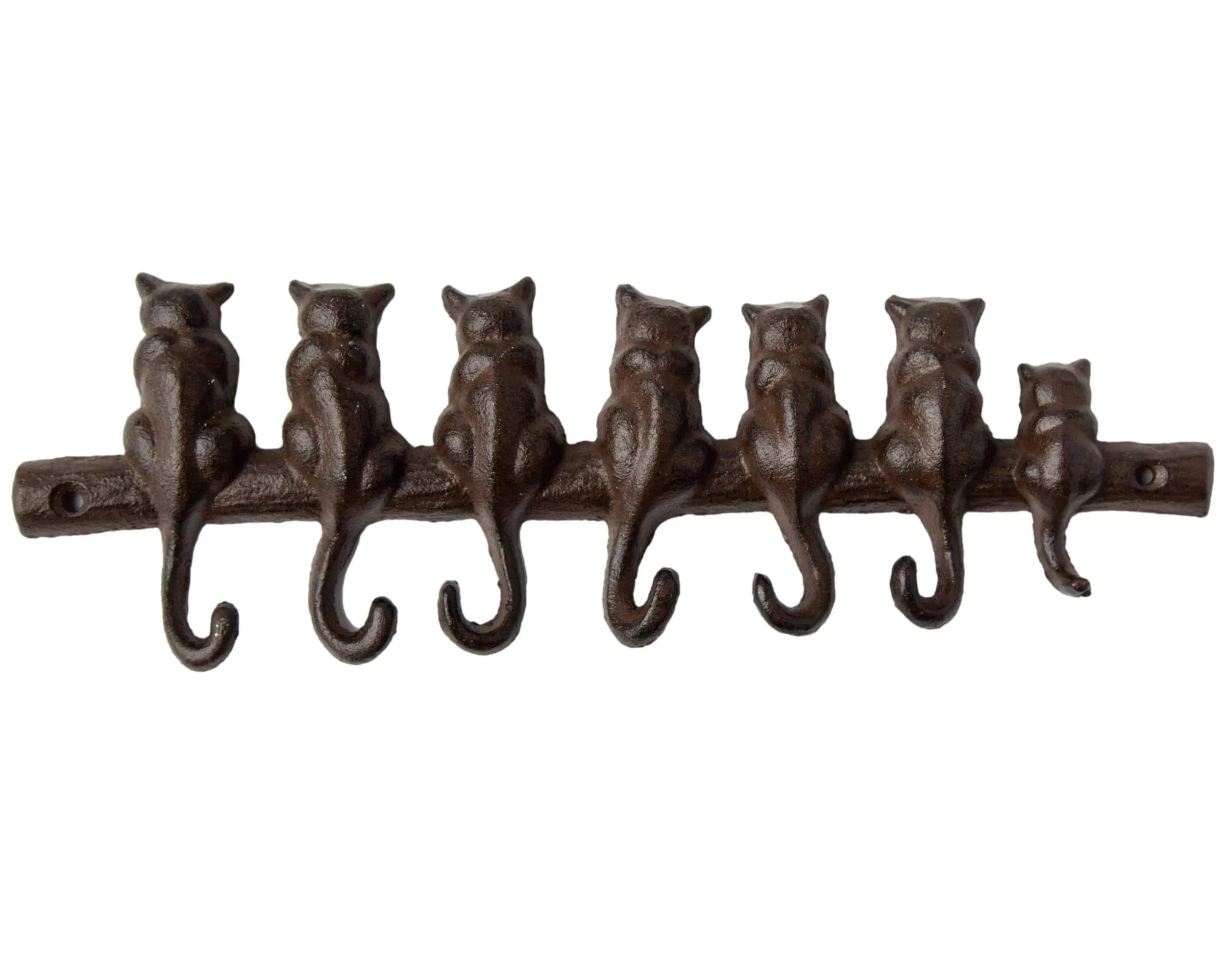 New Cast Iron Cat Wall Hook Hanger With 6 Hook X2658 Free Shipping