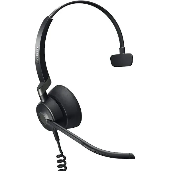 Jabra Engage 50 Wired Headset, Stereo – Telephone Headset with 3-Microphone System, Blocks Out Background Noise for Increased Agent Focus, Features Enhanced Hearing Protection