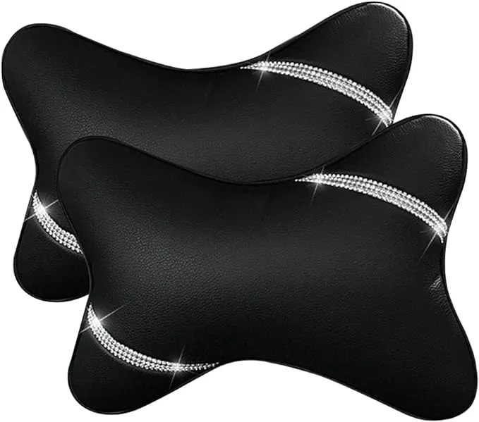 VVHOOY Car Neck Pillows Diamond Seat Auto Headrest Cushion Head Rest Neck Support ...