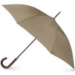 Auto Open Wooden Stick Umbrella Beige/British Tan One Size