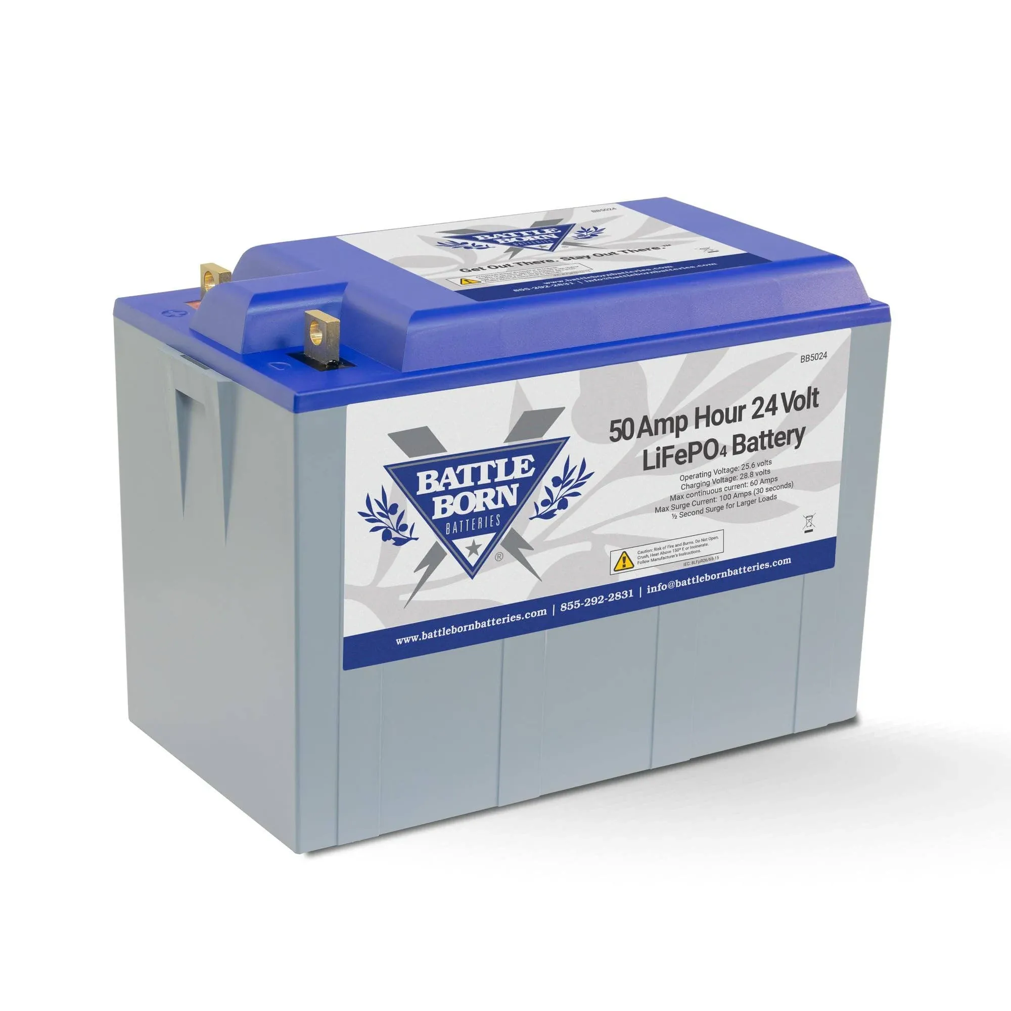 Battle Born Batteries 50Ah 24V LiFePO4 Deep Cycle Battery