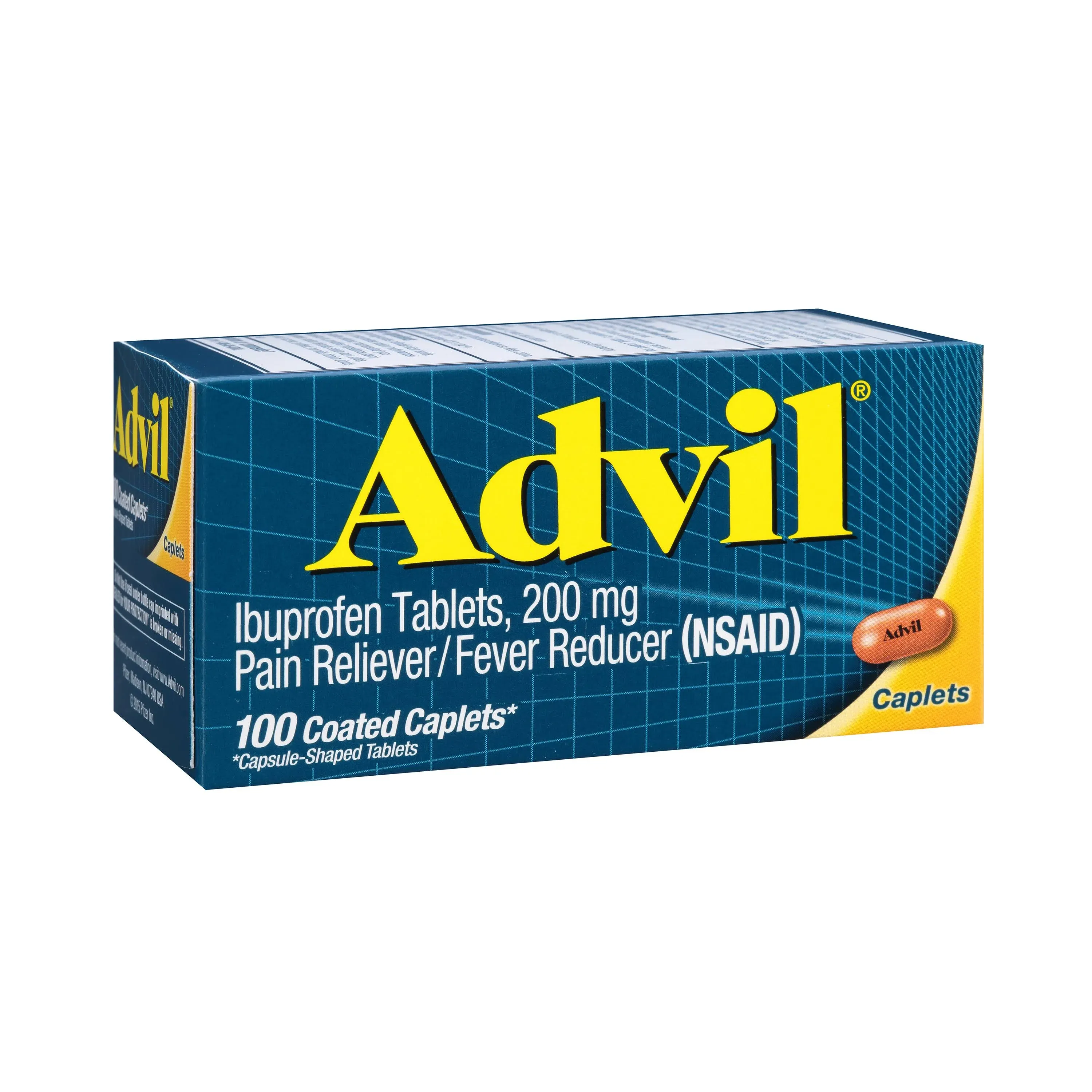 Advil Advil Pain Reliever And Fever Reducer, 200 mg, 100 Caplets