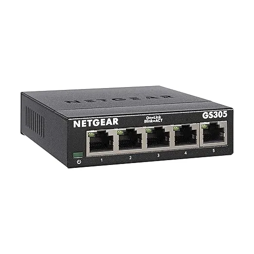 Netgear 5-Port Gigabit Ethernet Unmanaged Switch GS305-300PAS