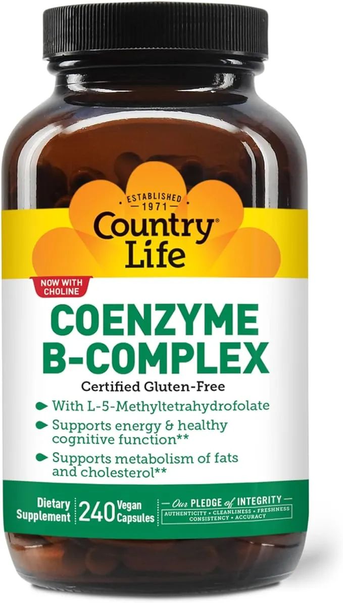 Country Life
           Coenzyme B-Complex -- 240 Vegan Capsules
        
        
        
        
        
          
          SKU #: 015794064169
          
            Shipping Weight:
              0.8 lb
            
          
          
       