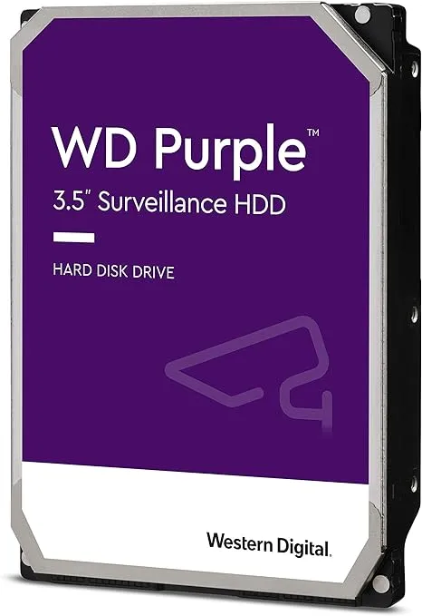 Western Digital 8TB WD Purple Surveillance Internal Hard Drive HDD - SATA 6 Gb/s, 256 MB Cache, 3.5" - WD82PURZ