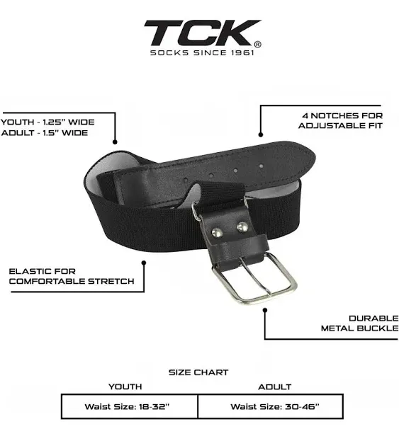 TCK Baseball/Softball Youth Belt & Socks Combo Set