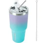 BJPKPK Stainless Steel Insulated Tumbler with Lid and Straw Coffee Tumblers